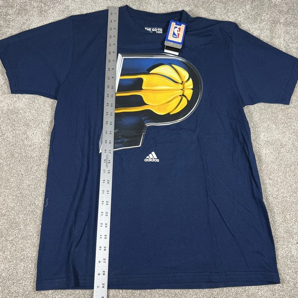 Adidas Indiana Pacers NBA Graphic T-Shirt Mens Large Navy Blue The Go-To Tee NWT